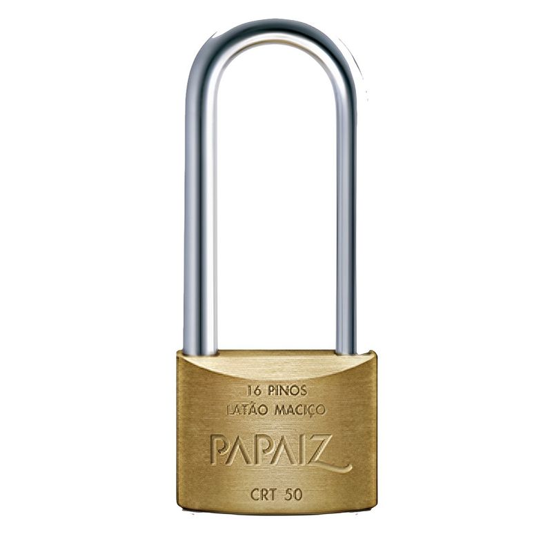 Cadeado Haste Longa Cromado 50/50 - 0100501 - PAPAIZ