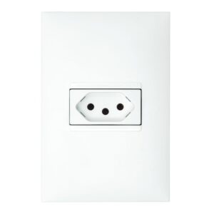 1 Tomada 2P+T 10 Ampères 4x2 Branco - 615080BC - PIAL PLUS