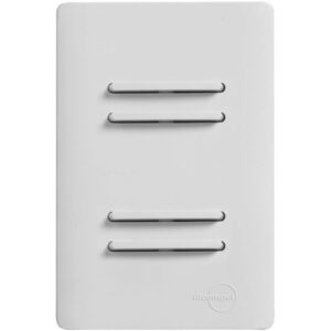 2 Interruptores Simples e 2 Interruptores Paralelos com Placa 4x2 Branca da Linha Novara - DC-1100/174 - DICOMPEL