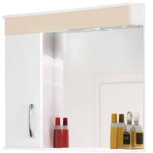 ESPELHEIRO BANHEIRO 59,5CM VIENA 1 LAMP LED PRETO