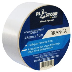 Fita para Demarcação Branca 50mm x 30 metros - 700.01515 - PLASTCOR