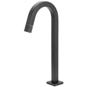 Torneira de Mesa Alta Tubo Quadrado 22mm Preto Fosco 1249 - 772205 - STOC