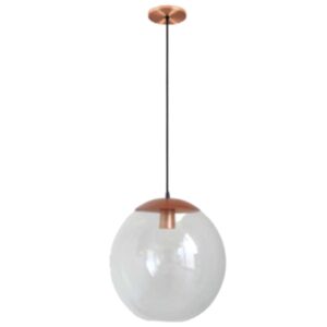Pendente Catar Bola Transparente 30 cm - PD2188/1CO_FO - KIN