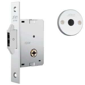 Fechadura Basel 1008 para Porta de Bater e Correr com Espelho em Inox Polido - 10929 - STAM