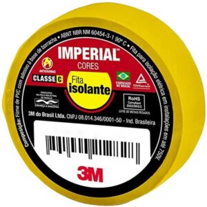 Fita Isolante Imperial 18 mm x 10 Metros Amarela - HB004297949 - 3M
