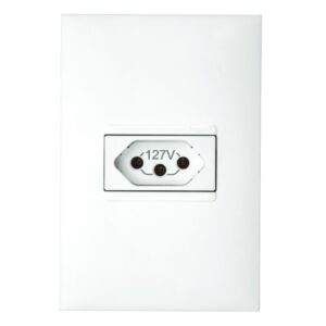 1 Tomada 2P+T 20 Ampères 4x2 Branco - 615081BC - PIAL PLUS