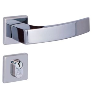 Fechadura Quadratta Curva Externa Cromada - 74258 - ALIANÇA