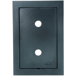 Placa 4x2 2 Furos com Suporte Preto Fosco - EKP-30000/50 - DICOMPEL