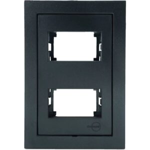 Placa 4x2 2 Modelos com Suporte Preto Fosco - EKP-30000/38 - DICOMPEL
