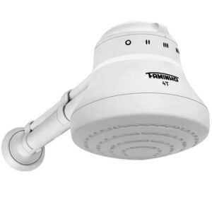 Ducha Faminho 4 Temperaturas com Cano de 30cm Branco 220 Volts 6800 Watts - 3859 - FAME