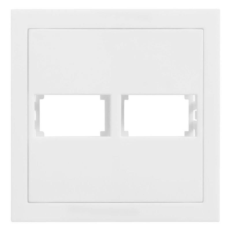 Placa 4x4 para 2 Módulos com Suporte Cinza Fosco - EKC-30000/41 - DICOMPEL