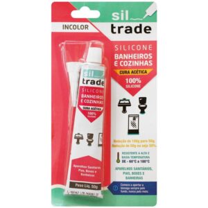 Silicone Banheiros e Cozinhas Incolor 50 Gramas - 1560074 - SIL TRADE