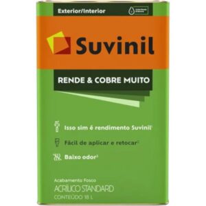 Tinta Acrílica Fosca Cobre Mais 18 Litros Areia - 50308252 - SUVINIL