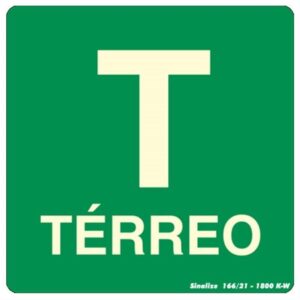 Placa PVC Fotoluminosa 15x15 Térreo - 350AH - SINALIZE