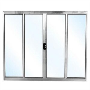 Vitrô de 4 Folhas Sem Bandeira e Com Grade 100x120 Metro Soft - JANELLOT