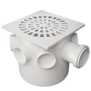 Caixa Sifonada 150x150x50 Branca Quadrada - 11071511 - Fortlev
