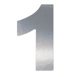 Número 1 em ACM Aço Escovado 125mm - 400-1 - NUMERAL