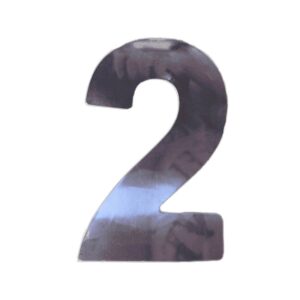 Número 2 em ACM Espelhado 125mm - 300-2 - NUMERAL