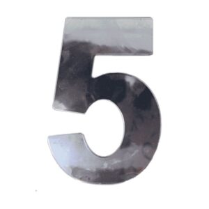 Número 5 em ACM Espelhado 60mm - 360-5 - NUMERAL