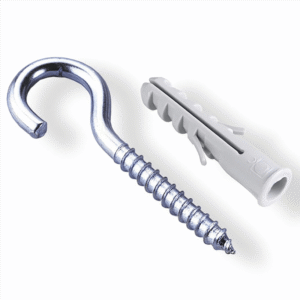 Bucha Nylon 6mm com Gancho Zincado 3,4x60 com 20 Peças - GAN324 - FOXMIX