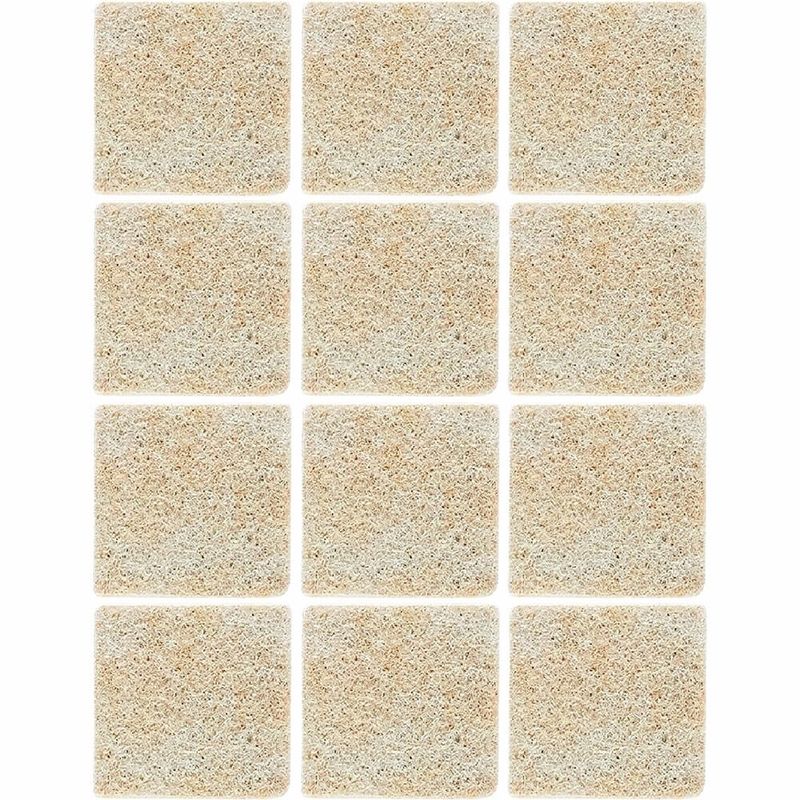 Feltro Sintético para Móveis Leves Scotch Quadrado Marrom Médio 12 Unidades - HB004262661 - 3M