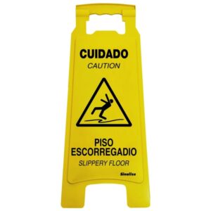 Cavalete Amarelo 27x65cm Cuidado - Piso Escorregadio - 700AN - SINALIZE