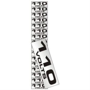 16 Placas de Alumínio Auto-Adesiva 3.5x1.5cm 110 Volts - 100 CO - SINALIZE