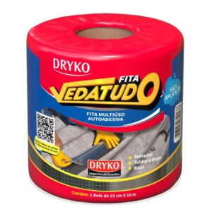 Fita de Manta Asfáltica AutoAdesiva Aluminizada 15cm x 10 Metros Drykofita - FVD15 - DRYKO