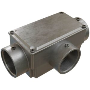 Caixa de Derivação Fixa Conduletzel sem Pintura Tipo T de 1.1/2"" com Tampa - E012070065 - WETZEL