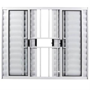 Veneziana de Alumínio Branca 6 Folhas 100x120cm com Grade - FACCE