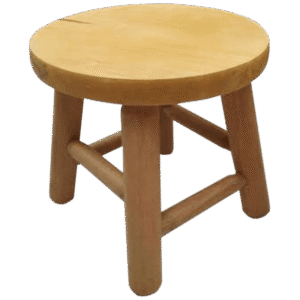 Banqueta/Mocho em Madeira de Eucalipto e Pinus Pequeno 24cm - Volnei Dalcin