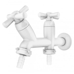 Torneira para Tanque e Máquina Cross 1/2""-3/4"" Branca - 300000453 - TIGRE