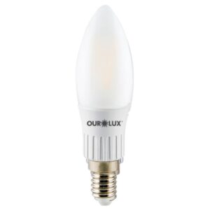 Lâmpada Filamento Vela E27 de 3 Watts e 2700K - 20185 - OUROLUX