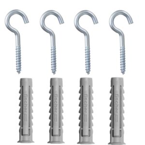 Cartela com Buchas de Nylon SX 8x40mm e Gancho com 4 Peças - 600216 - FISCHER