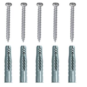 Cartela com Buchas UX8 com Aba e Parafusos Cabeça Panela com 5 Peças - 602512 - FISCHER