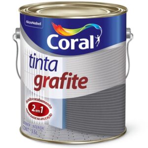 Tinta Grafite Sintética Fosca Escuro 3,6 Litros - CORAL