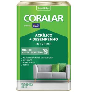 Tinta Acrílica Coralar Branco Neve 18 Litros - CORAL