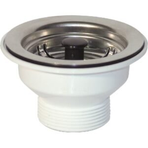 Válvula Americana de Inox com Copo Plástico 3.1/2"" Pino Preto - FABVAL01010101 - FABRINOX