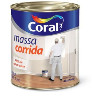 Massa Corrida PVA 1.5 Kilos Branca - 5202595 - CORAL