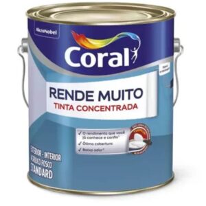 Tinta Acrílica Fosca Rende Muito Branco Gelo 3,2 Litros - 5761835 - CORAL