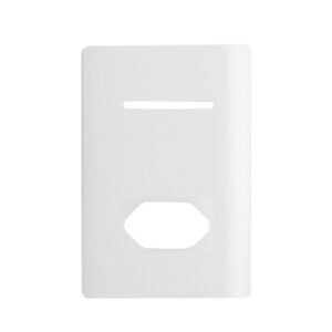 Placa 4x2 para 1 Interruptor Horizontal e 1 Tomada + Suporte Branco da Linha Novara - 1100/78 - DICOMPEL