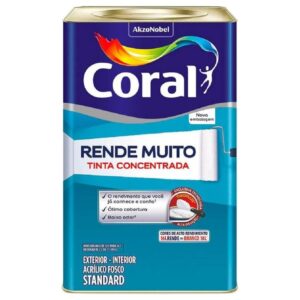 Tinta Acrílica Fosca Rende Muito Branco Gelo 16 Litros - 5761834 - CORAL