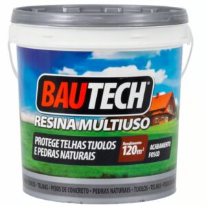 Resina Acrílica Multiuso Fosca para Telhas, Tijolos e Pedras Naturais 12 Litros - 10068 - BAUTECH