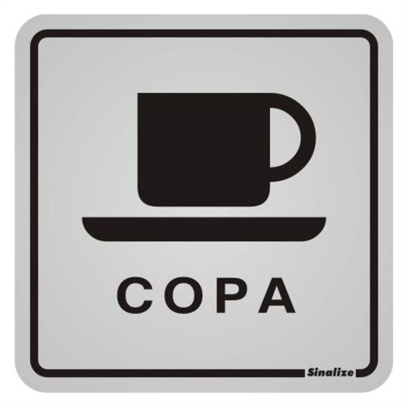 Placa de Alumínio Auto-Adesiva 12x12cm Copa - 900 AO - SINALIZE