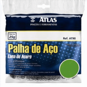 Palha de Aço Fina Numero 0 - AT90/50 - PINCEIS ATLAS