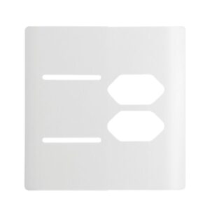 Placa 4x4 para 2 Interruptores e 2 Tomadas + Suporte Branco da Linha Novara - 1100/91 - DICOMPEL
