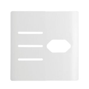 Placa 4x4 para 3 Interruptores e 1 Tomada + Suporte Branco da Linha Novara - 1100/108 - DICOMPEL