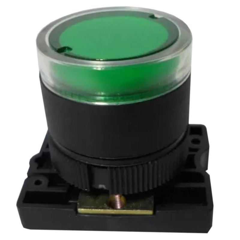 Botão à Impulso Luminoso Verde - SLPRL2 - STECK