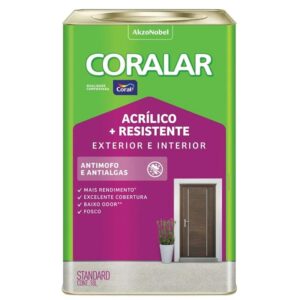 Tinta Acrílica Coralar Duo Fosco Laranja Maracatú 18 Litros - CORAL