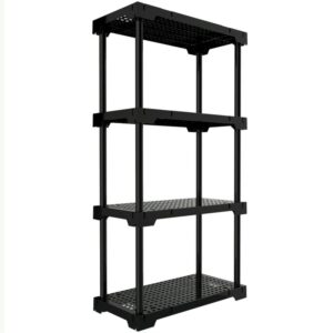 Estante Plástica Poly com 4 Prateleiras Preto 70x35x127cm - 10111138010 - I'M IN HOME